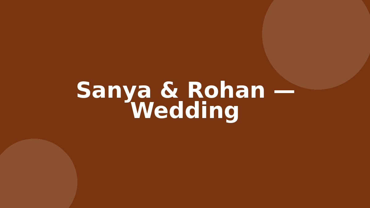 Sanya & Rohan, Leela Palace — January 2026