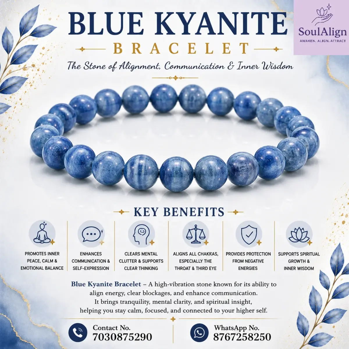 Blue kynite Bracelet