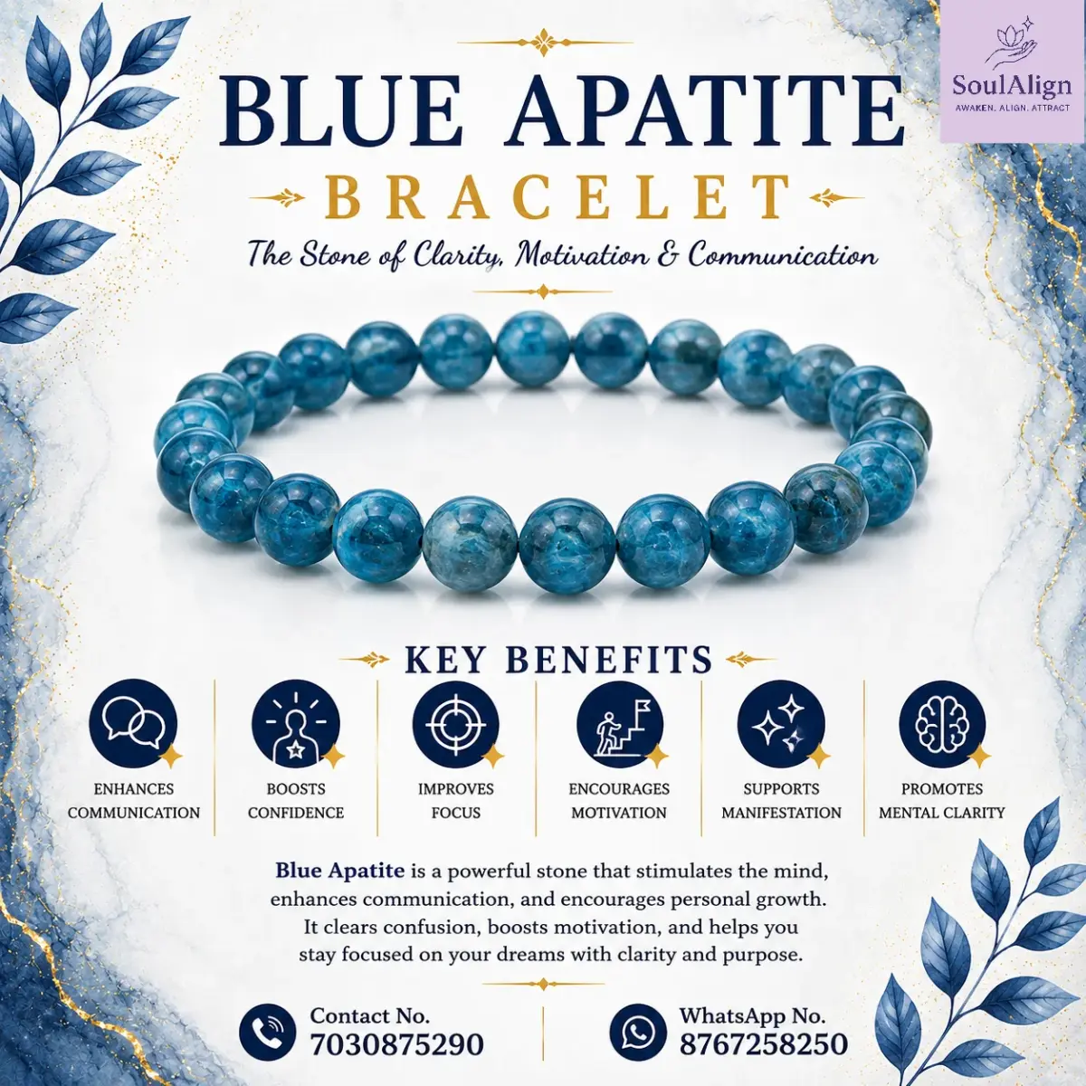 Blue Apatite Bracelet