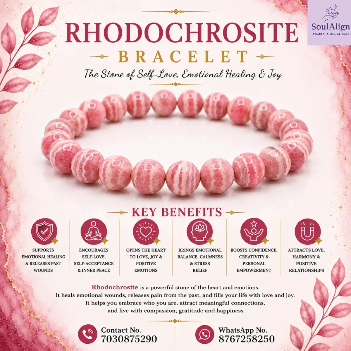 Rhodochrosite Bracelet