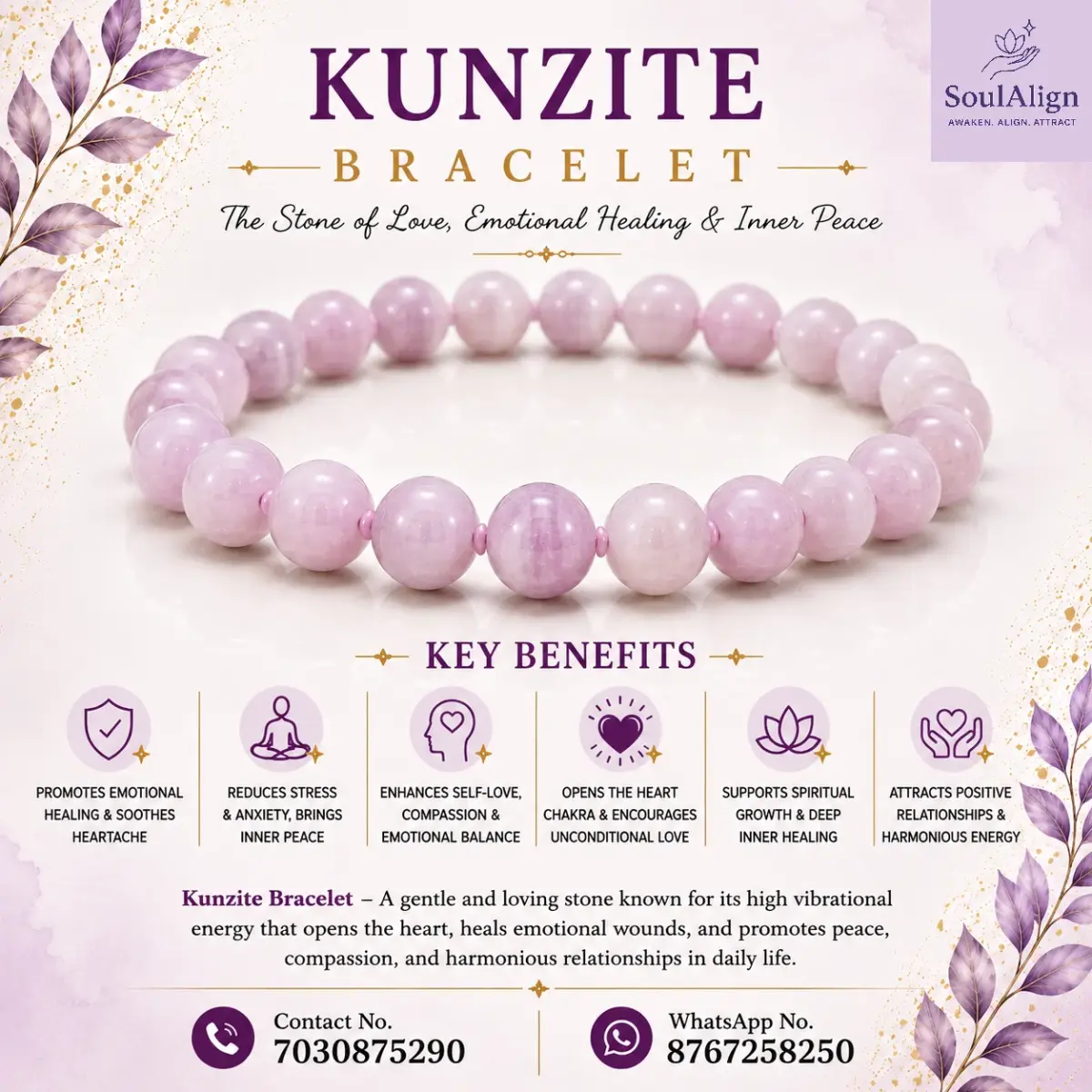 Kunzite Bracelet