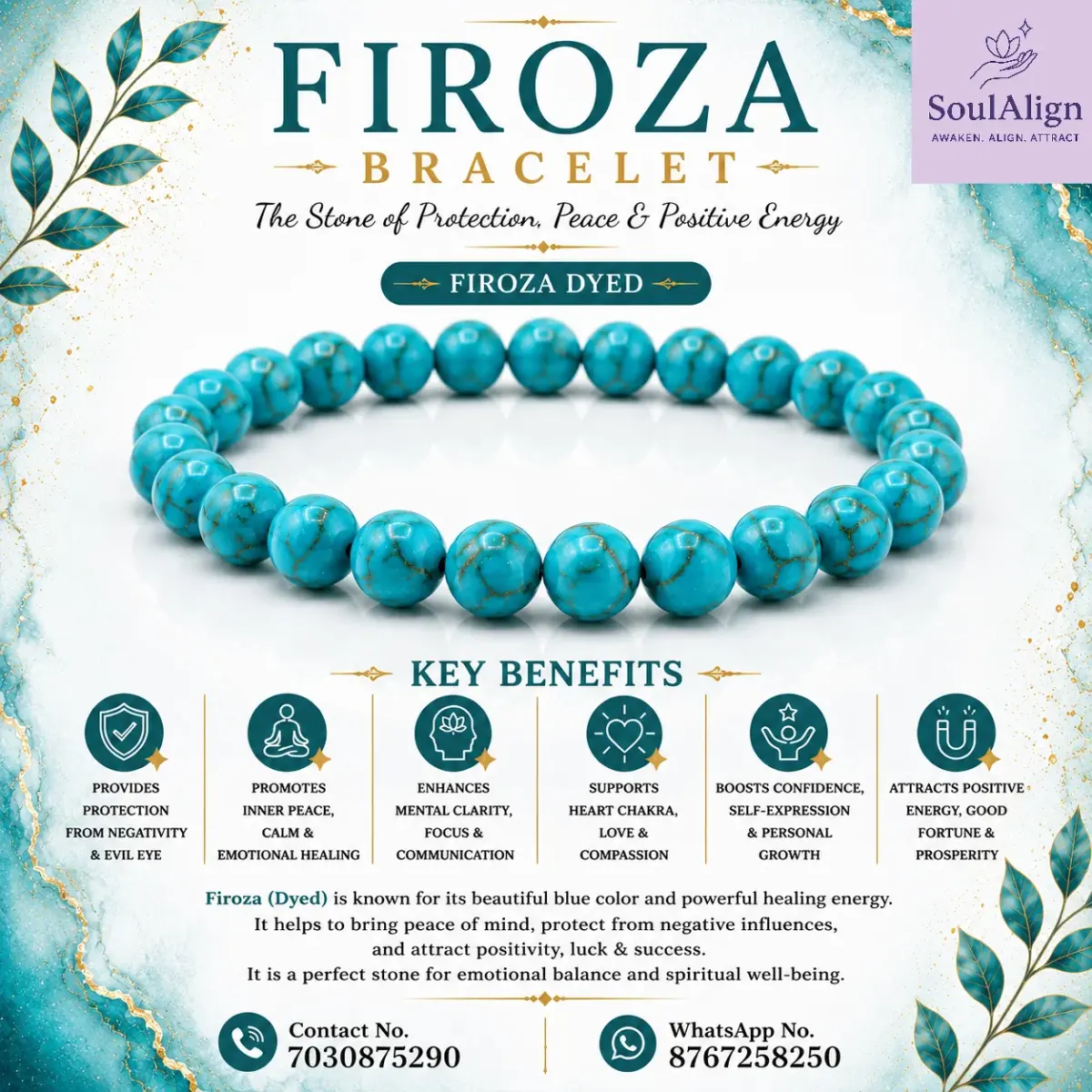 Firoza Bracelet (Dyed)